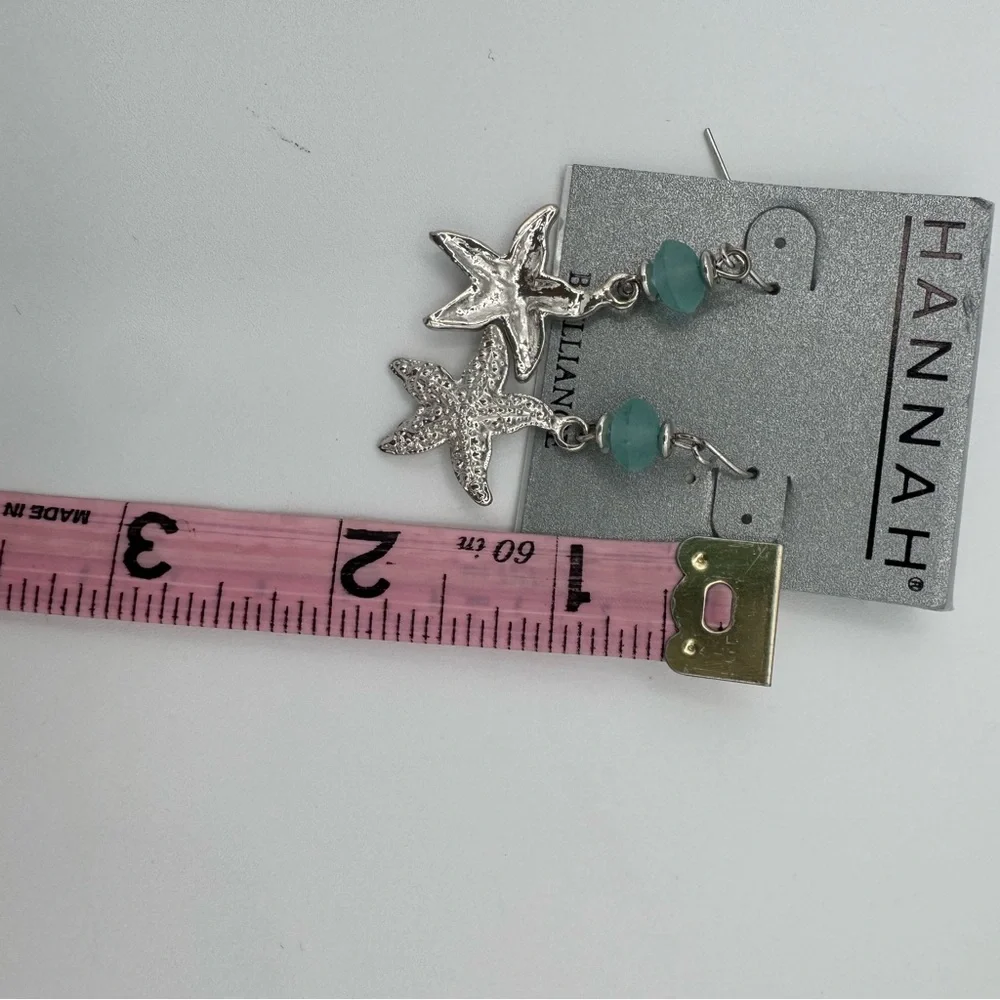 Hannah Brilliance Nautical Beach Ocean Sea Glass Sea Life Bracelet and Earrings - Picture 11 of 11